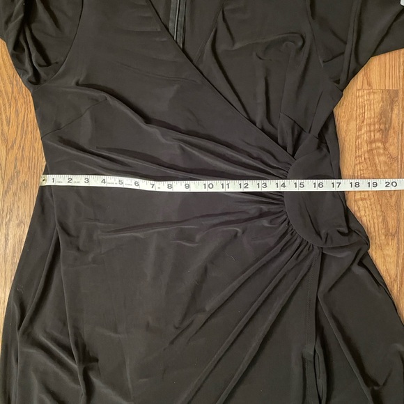 Laundry by Shelli Segal Black V-Neck Sheath Dress Knee Length Women's Size 1X - Picture 10 of 15